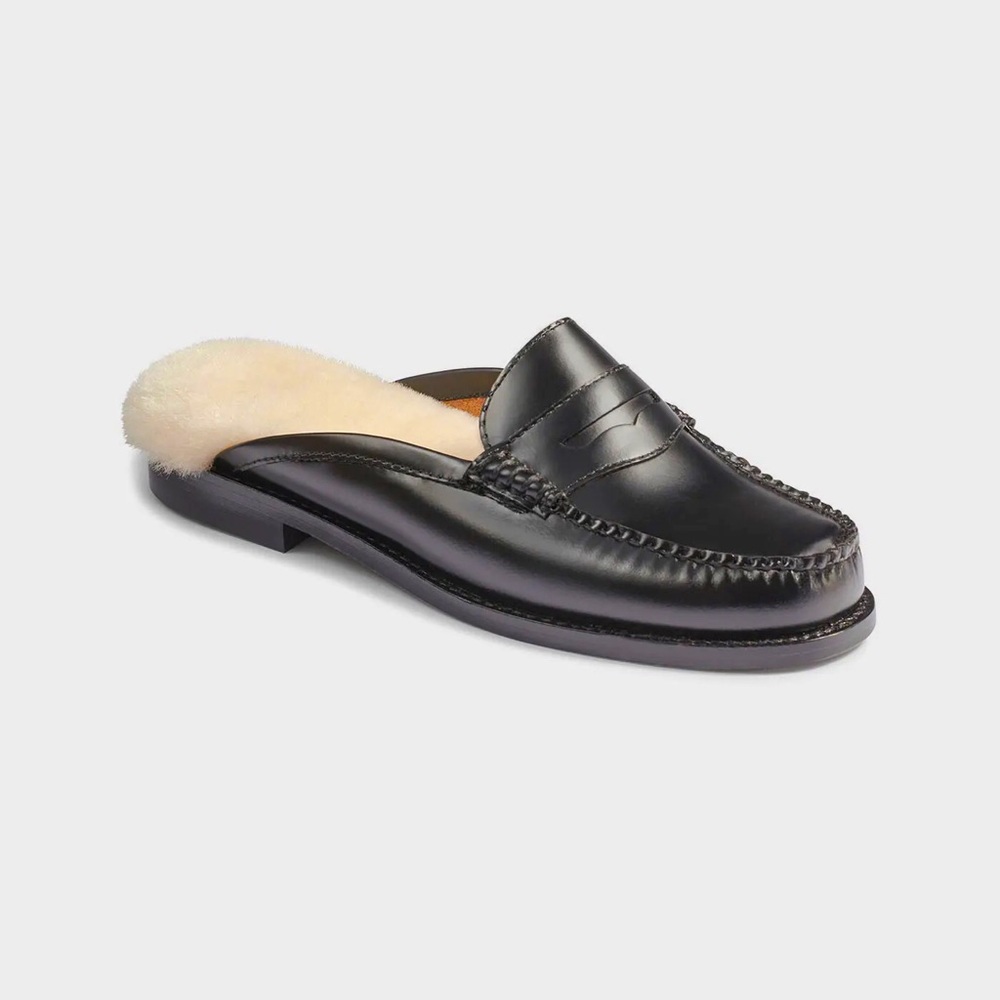 GH BASS WOMENS WYNN SHEARLING MULE WEEJUNS.